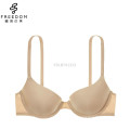 T-shirt underwire lightly lined quarter cup demi skin coloured bra cups